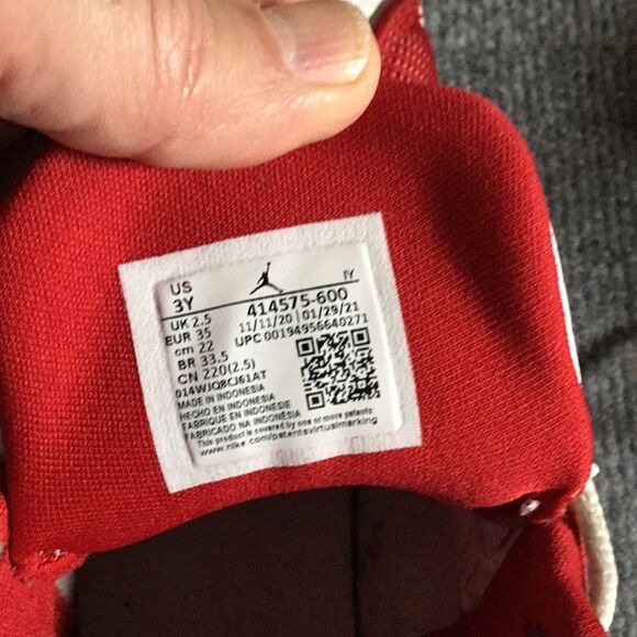 Nike Air Jordan 13 Retro PS Gym Red Flint sneakers kids size 3Y - Picture 9 of 9